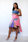 Chanel Upcycled Denim Burst Skirt M/L