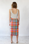 Starburst Plaid Wrap Skirt S