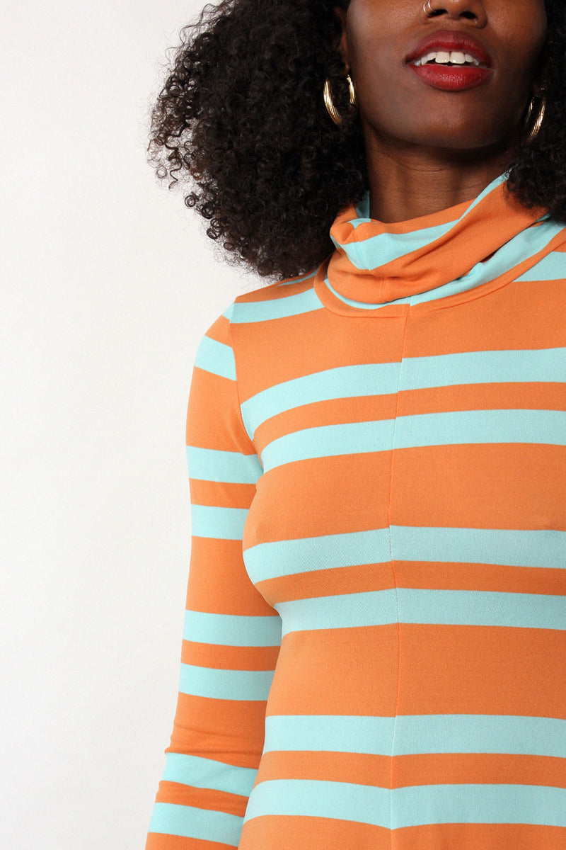 Sky Stripe Turtleneck Dress S/M