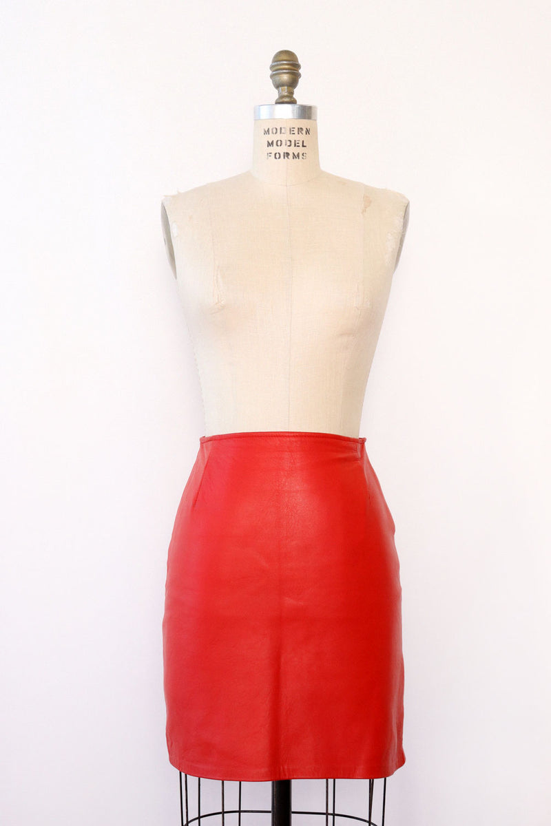 Barbara Red Leather Mini S