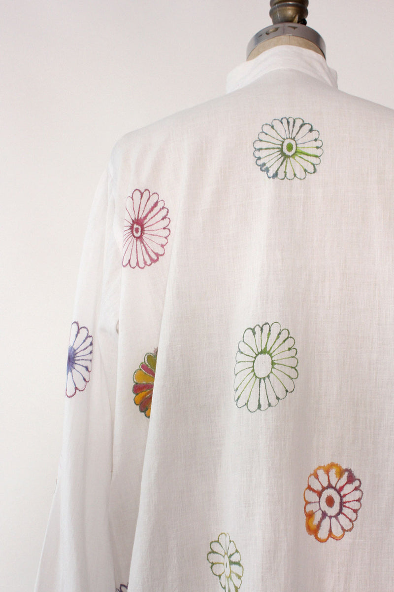 Antique Daisy Painted Shirtdress