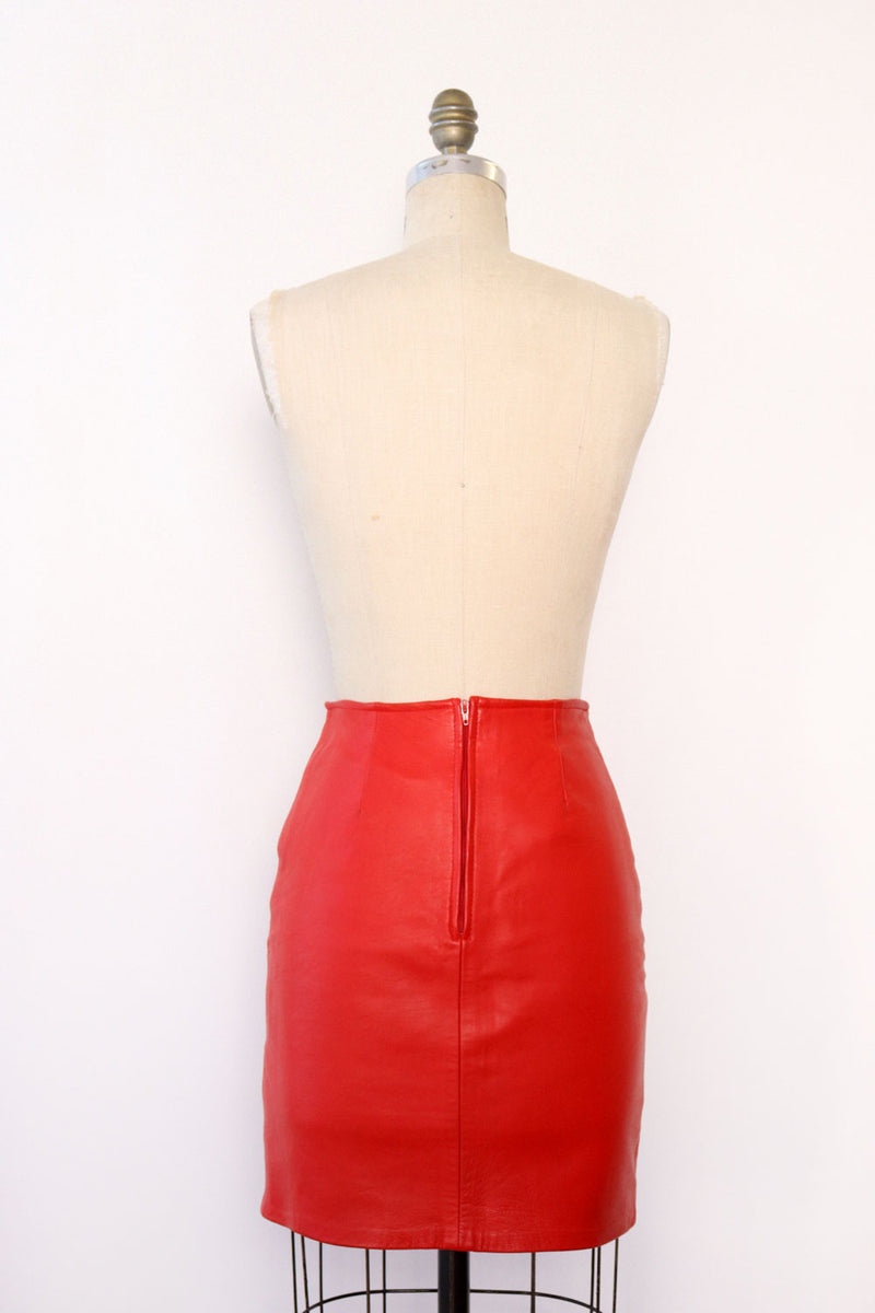 Barbara Red Leather Mini S