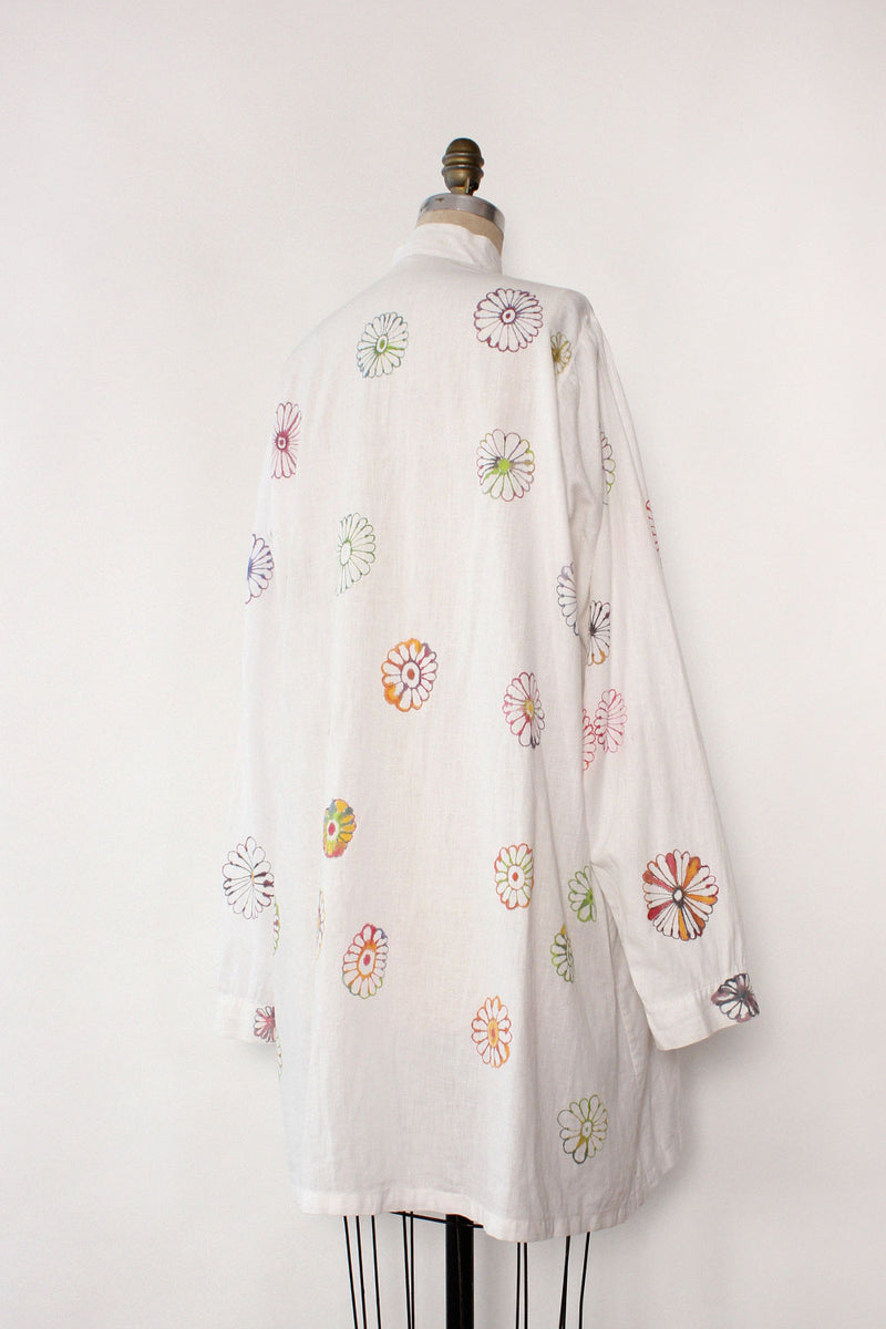 Antique Daisy Painted Shirtdress