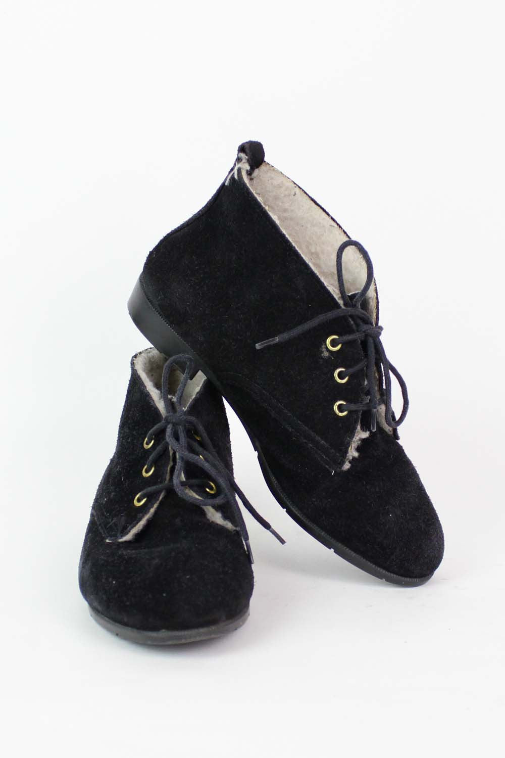 Black Suede Winter Booties 6