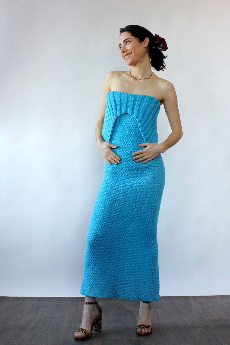 Mermaid Tail Knit Dress XS-M OMNIA Mermaid Tail Knit Dress XS-M OMNIA