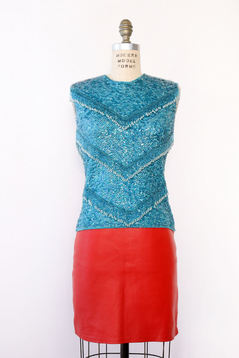 Barbara Red Leather Mini S