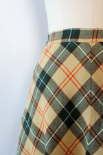 Spruce Plaid A-line Skirt XS/S