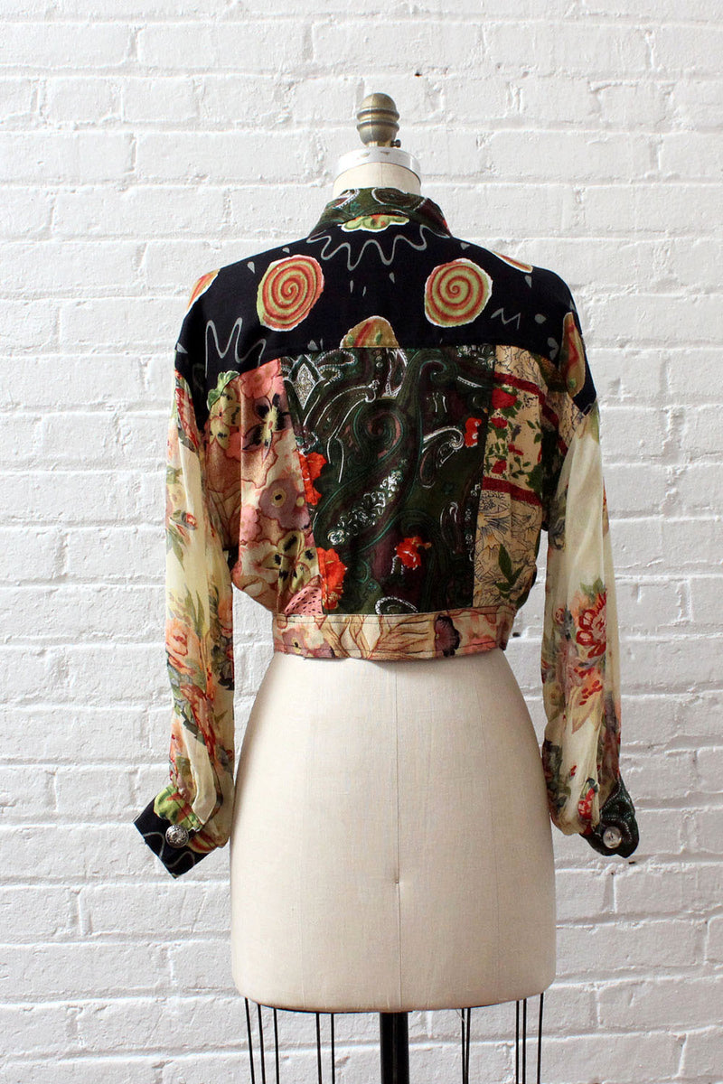 Patchwork Crop Jacket S-L