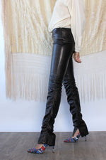 Ruched Lambskin Y2K Hip Huggers S