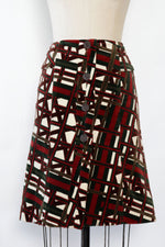 Gucci Geometric Velvet Skirt XS/S