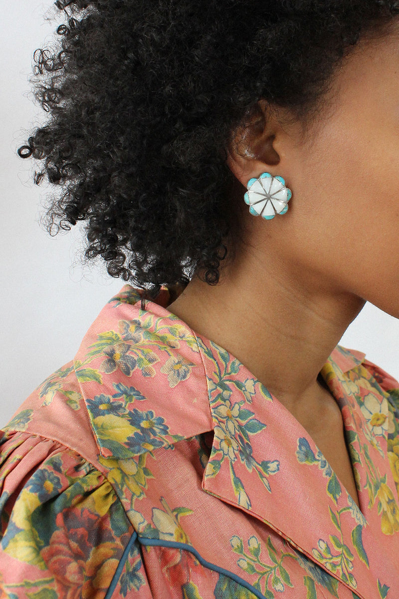 Pearlescent Turquoise Clip-ons