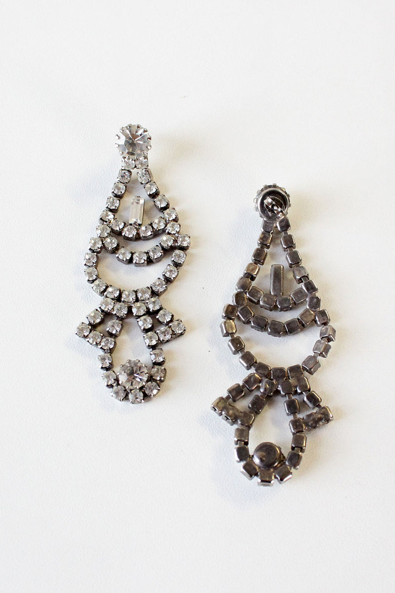Rhinestone Disco Deco Earrings