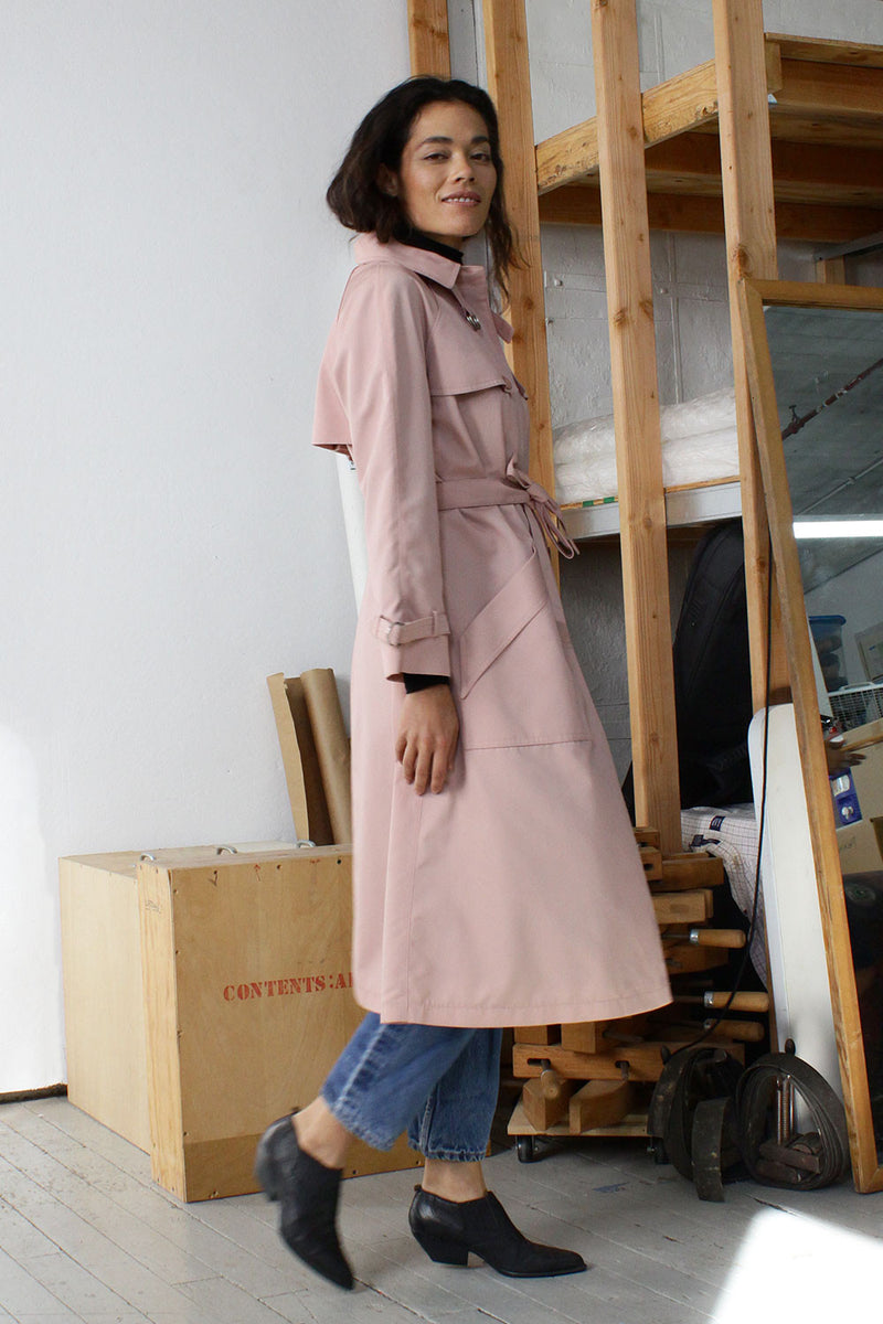 Misty Rose Trench Coat S/M