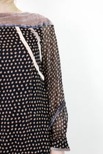 velvet mini dress detail