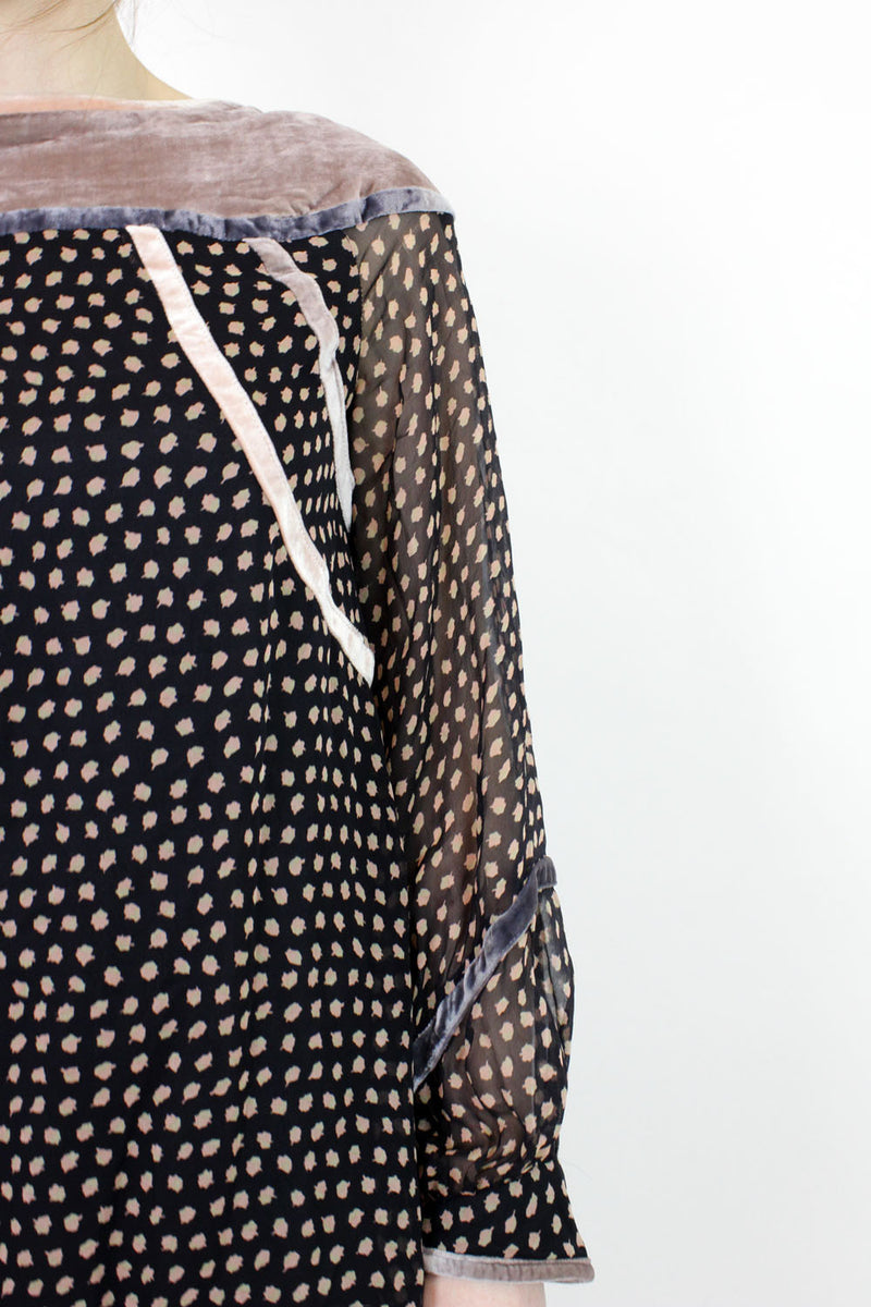 velvet mini dress detail