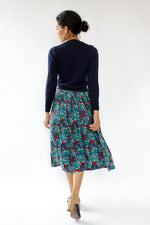Oxford Moody Floral Midi Skirt M