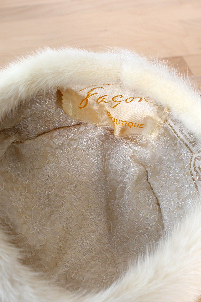 Mink sales pillbox hat