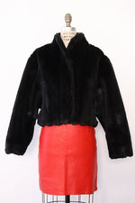 Sasson Cropped Faux Fur Coat S/M