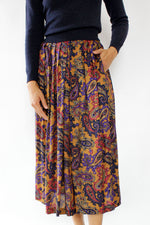 Cambridge Paisley Midi Skirt S