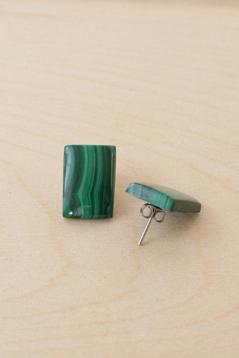 Malachite Style Studs