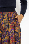 Cambridge Paisley Midi Skirt S