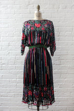 Silk Farm Chiffon Mix Print Dress S/M