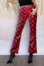 Ruby Snakeskin Bootcut Pants S