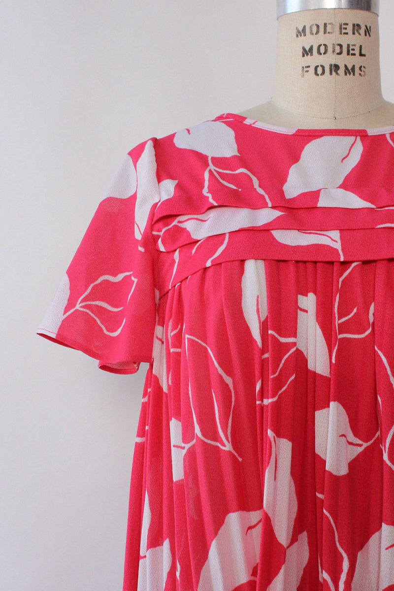 Pink Pleated Flare Dress XS/S
