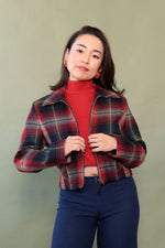 Plaid Blur Wool Zip Jacket XS/S