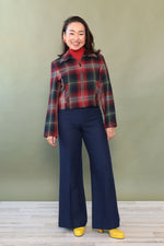 Plaid Blur Wool Zip Jacket XS/S
