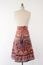 Cotton Horse Print Wrap Skirt S-L