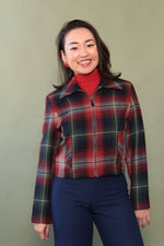 Plaid Blur Wool Zip Jacket XS/S