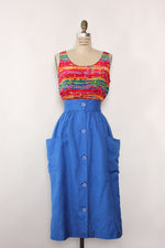 Cobalt Linen Pinafore S