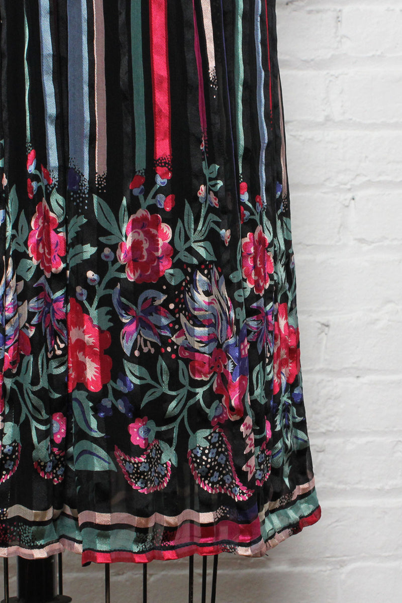 Silk Farm Chiffon Mix Print Dress S/M