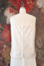 Champagne Beaded Sequin Top L/XL