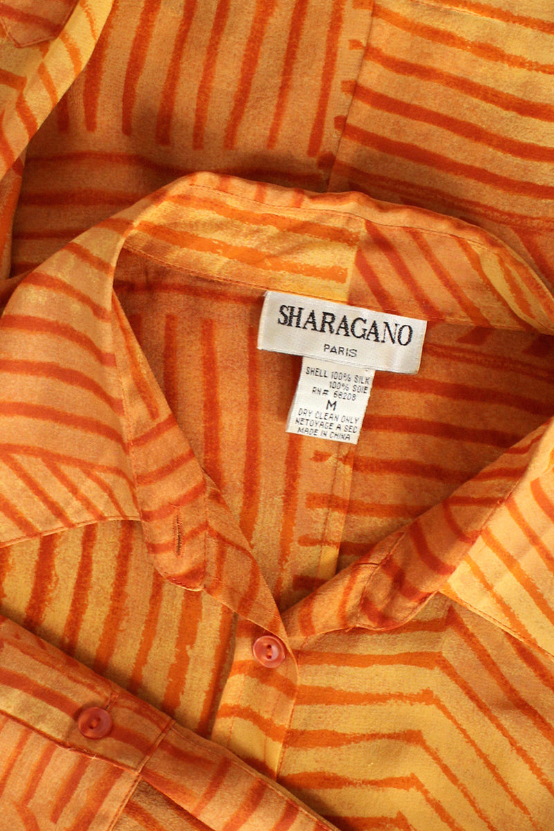Sharagano Silk Crepe Blouse M