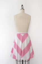 Pink Stripe Skater Skirt XS