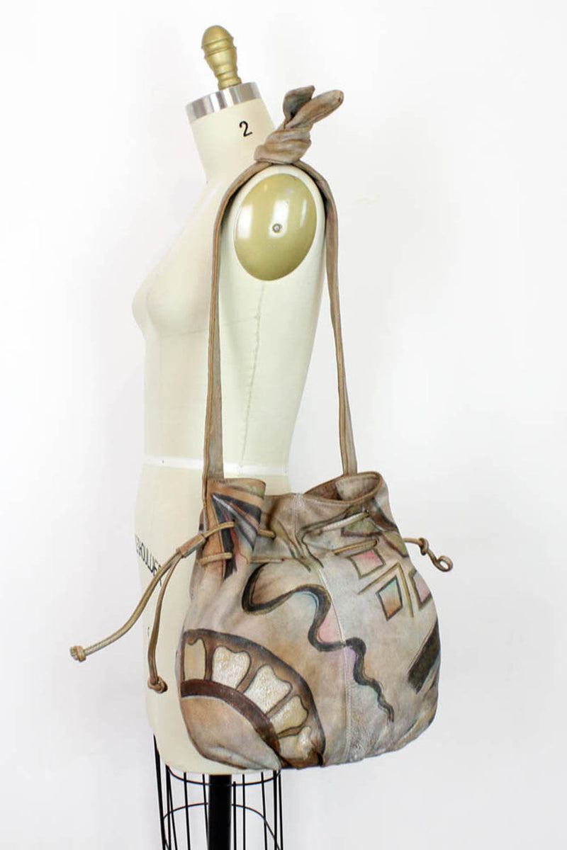 painted bucket bag