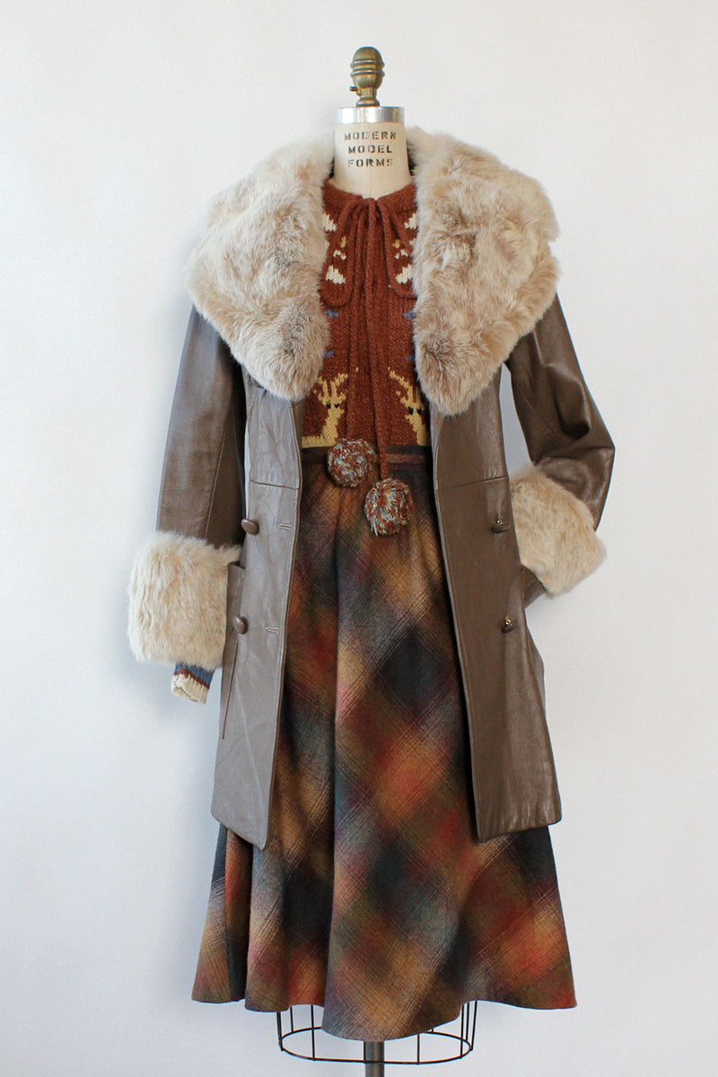 Mushroom Leather Penny Lane Coat S/M