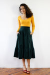 Ivy Green Velvet Skirt XS