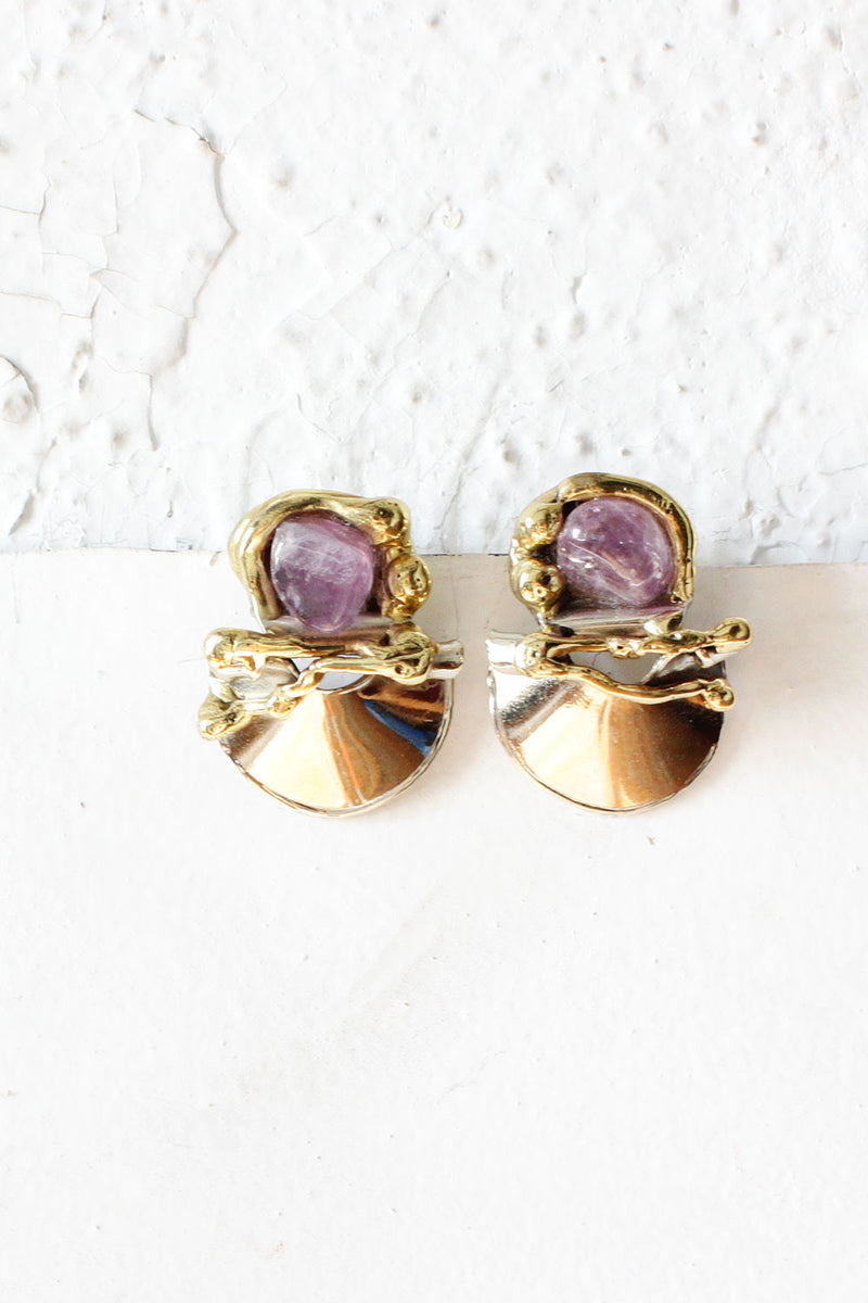 Brutalist Crystal Earrings
