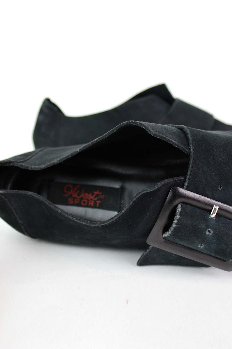 Minimal Black Buckle Flats 8