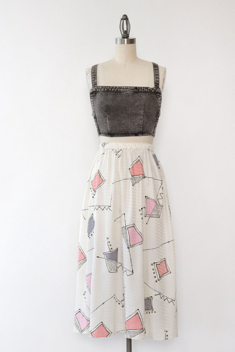 Pastel Shapes Swishy Skirt XS-M