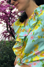 Alice Floral Ruffle Top S/M