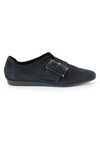 Minimal Black Buckle Flats 8