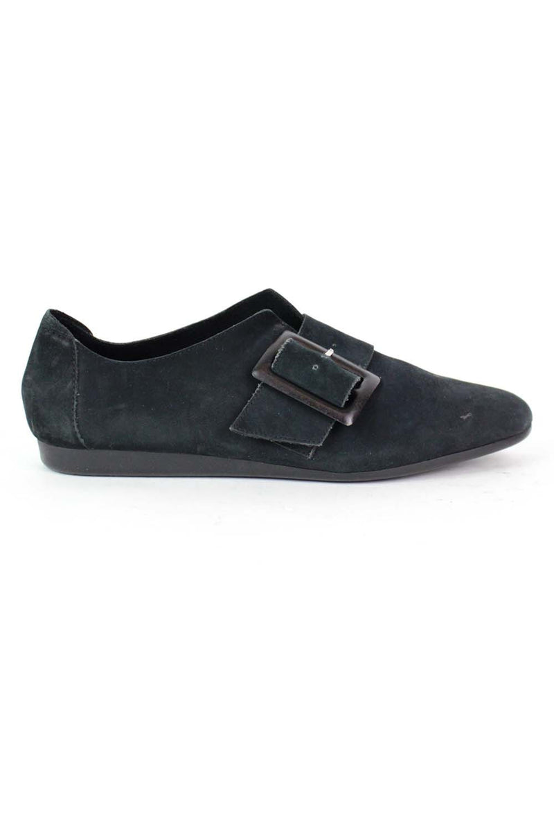 Minimal Black Buckle Flats 8