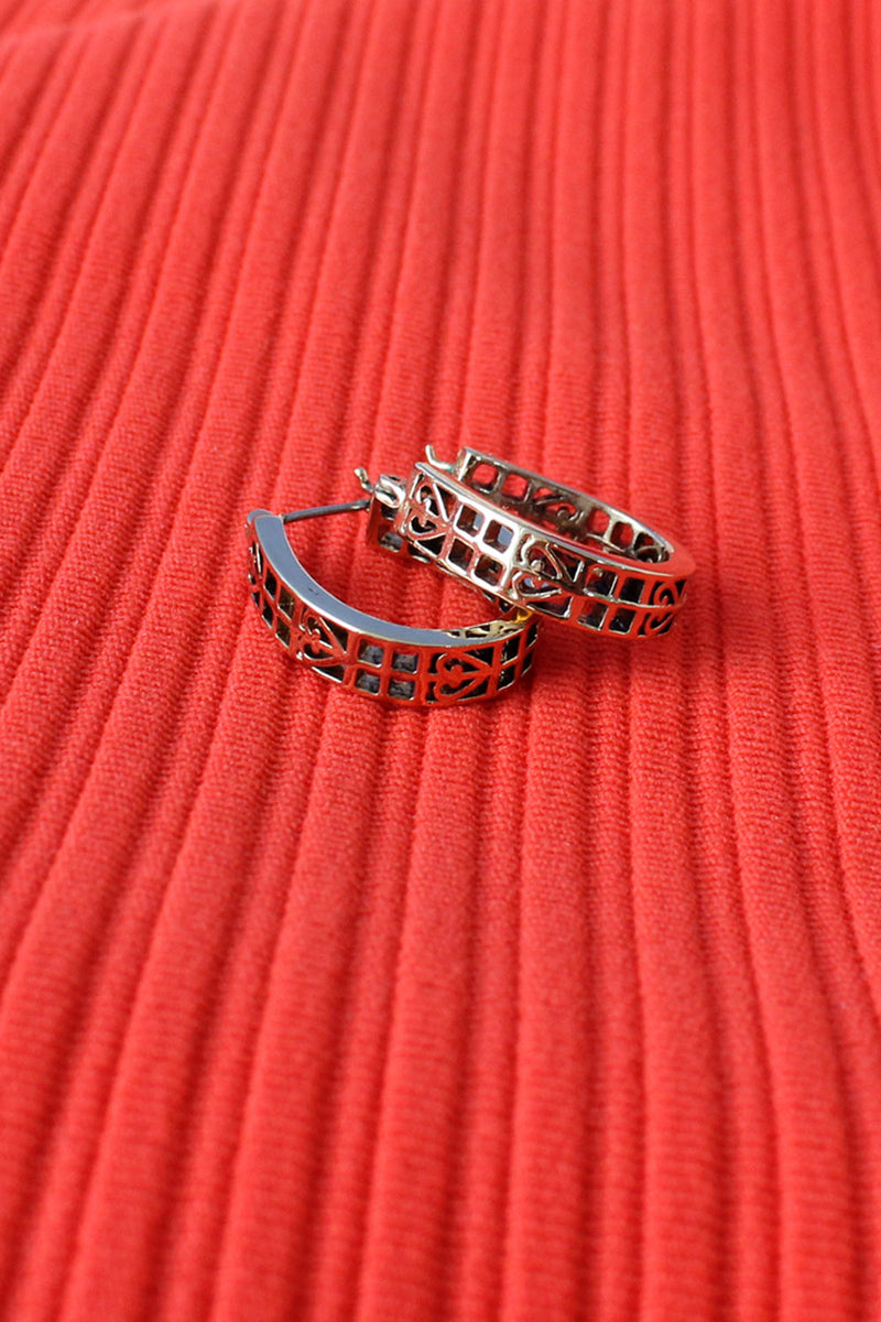 Hearts Filigree Hoops