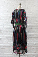 Silk Farm Chiffon Mix Print Dress S/M