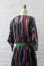 Silk Farm Chiffon Mix Print Dress S/M