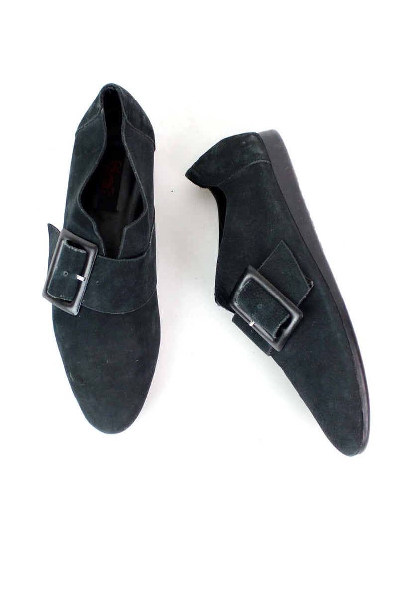 Minimal Black Buckle Flats 8